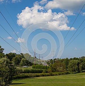 Power Lines, Dramatic Sky, Subdivision