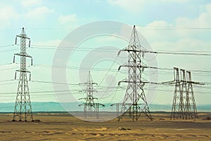 Power lines in Egypt