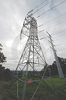 Power Lines, high voltage. Transmission towers. Jersey NJ