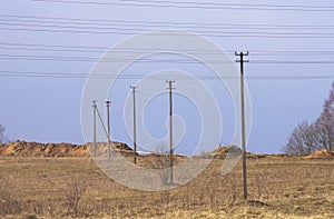 Power lines and poles