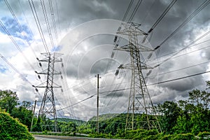 Power Lines in a Rural Area