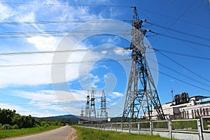 Power lines to power plants