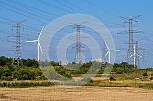 Power Lines and Wind Turbines