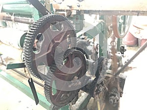 A power loom machine parts images of an clothing or garments factory of manufacturing