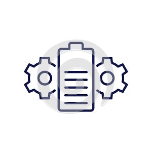 power management, battery line icon