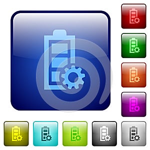 Power management color square buttons