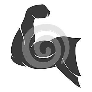 Power muscle arm icon