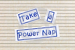Power nap tired people sleep break restful relax lifestyle photo