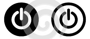 Power off icon set. Vector illustration