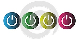 Power off icon. Power on icon