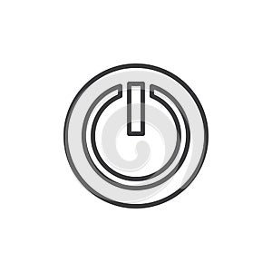 Power off or power on button line icon
