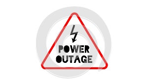 Power Outage Icon. Blackout, no electricity, no power