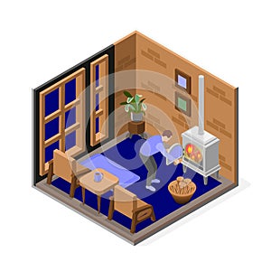 Power Outage Isometric Illustration
