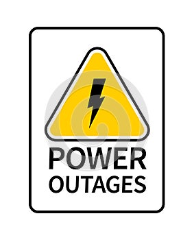 Power outage sign photo