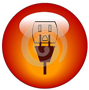 Power outlet icon or button