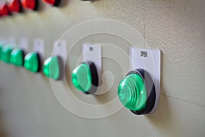 Power panel alarm open light visual or signal warning