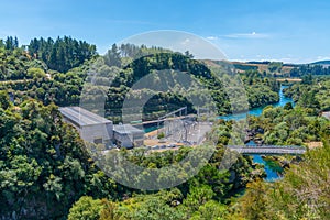 Power plant at Aratiatia dam in New Zealand