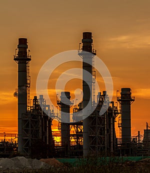 Power plant in a beautiful evening