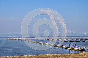 Power plant Boxberg and lake