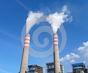 Power plant chimney tower