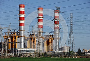 Power plant chimneys