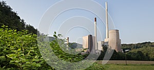 power plant in the forest