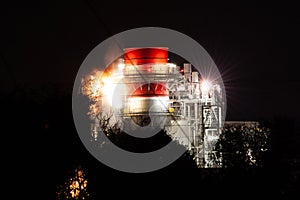 Power Plant industrial at night Dublin Ireland