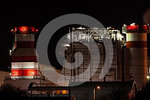 Power Plant industrial at night Dublin Ireland