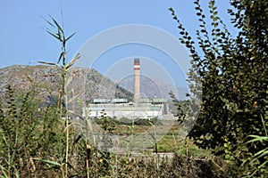 Power plant inside nature