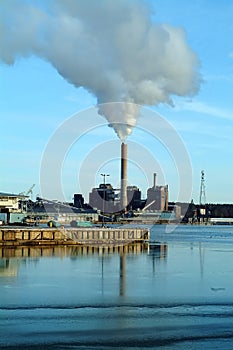 Power plant polluting photo