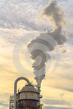 Power Plant in Salt Lake City against cloudy sky