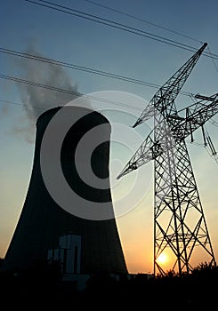 Power plant silhouette