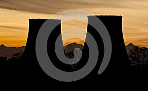 Power plant silhouettes