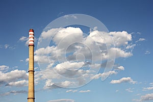 Power plant smokestack