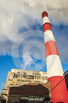 Power plant smokestacks