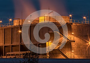 Power plant at twilight