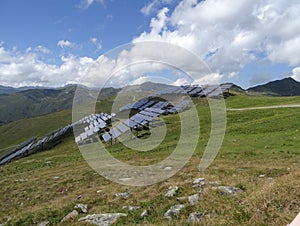 Power plant using renewable solar energy in Alp, Austria