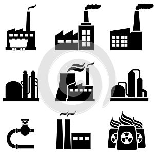 Power plants, factories and industrial buildings