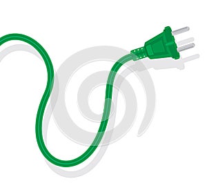 Power plug - cord on a white background. photo