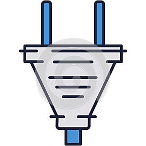 Power plug icon electric socket vector on white