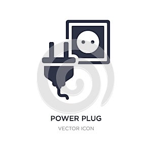 power plug icon on white background. Simple element illustration from Technology concept