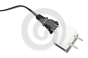 Power plug inserted in voltage converter