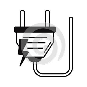 Power plug Vector Icon which can easily modify or edit