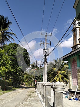 Power pole in indonesia . photo