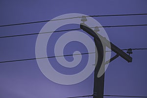 A Power Pole Stands Tall on a Stormy Day in Warren County, Iowa