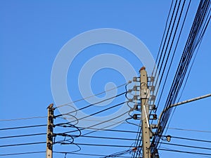 Power poles and wires