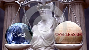 Power or Powerlessness as a choice, two options to choose from photo