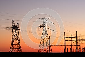 Power pylons photo