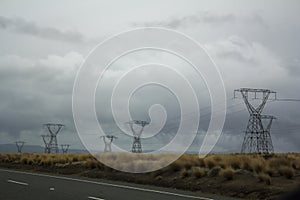 Power Pylons on Desert Road