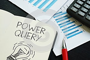 Power query is shown using the text